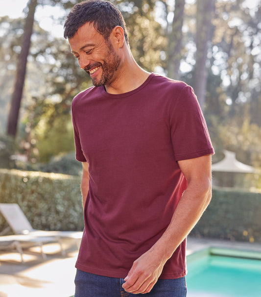 T-shirt Homme Bordeaux - Intemporel