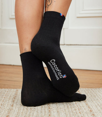 Chaussettes Femme en Laine Noir