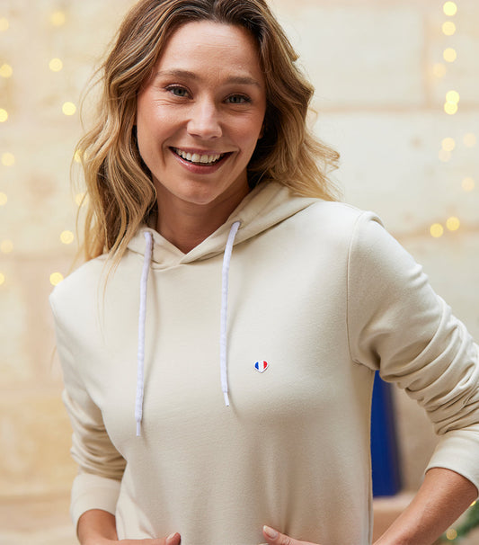 Sweat à capuche Femme Sable - Iconique