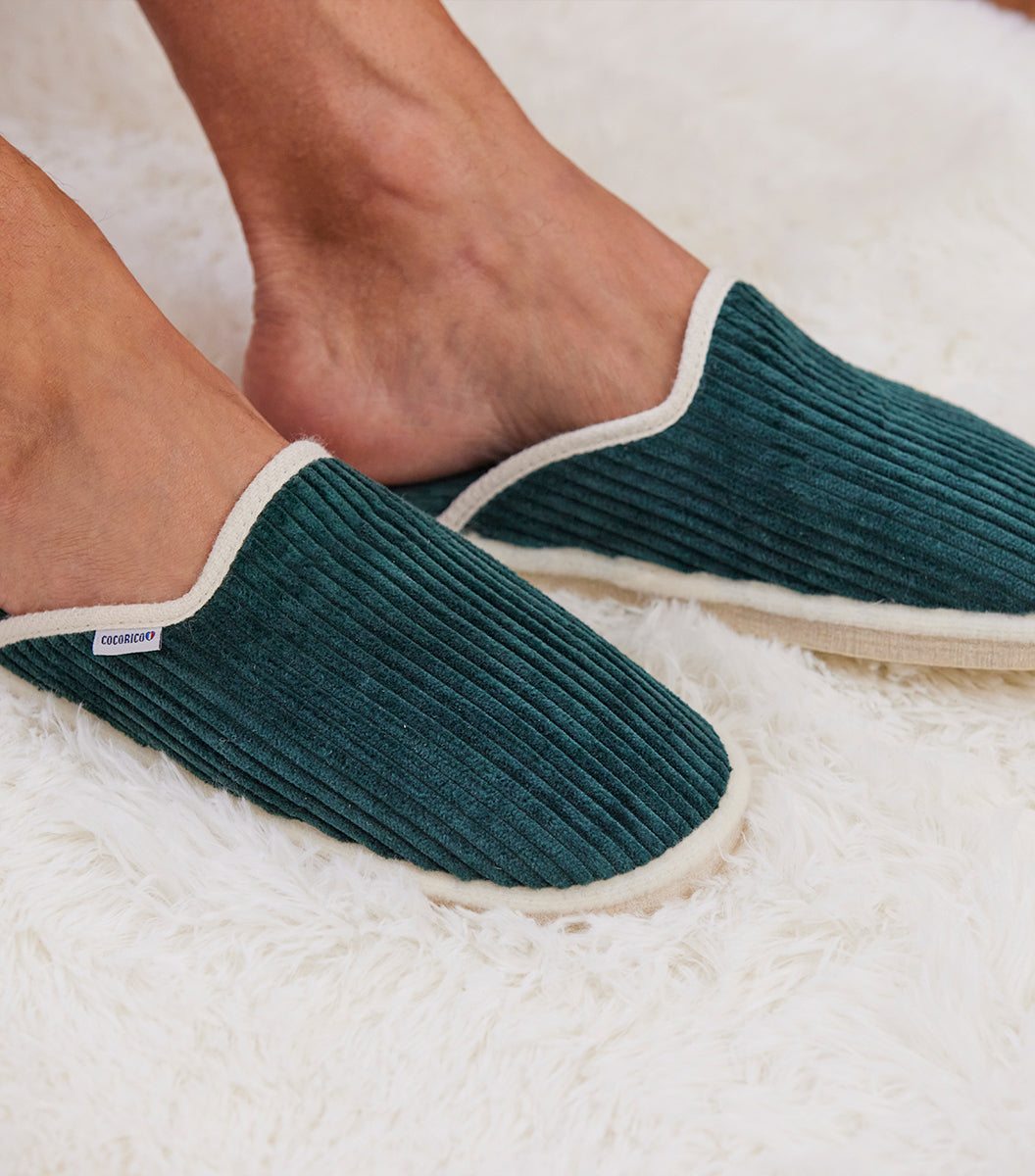 Mules Velours Homme Sapin