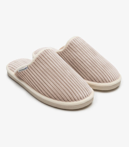 Mules Velours Homme Beige