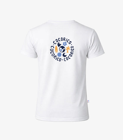 T-shirt Pyjama Homme Blanc - Voyage