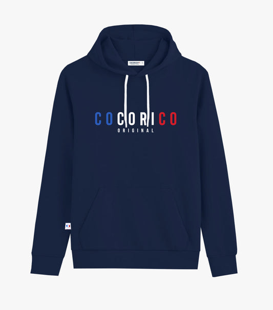 Sweat à capuche Homme Marine - Signature