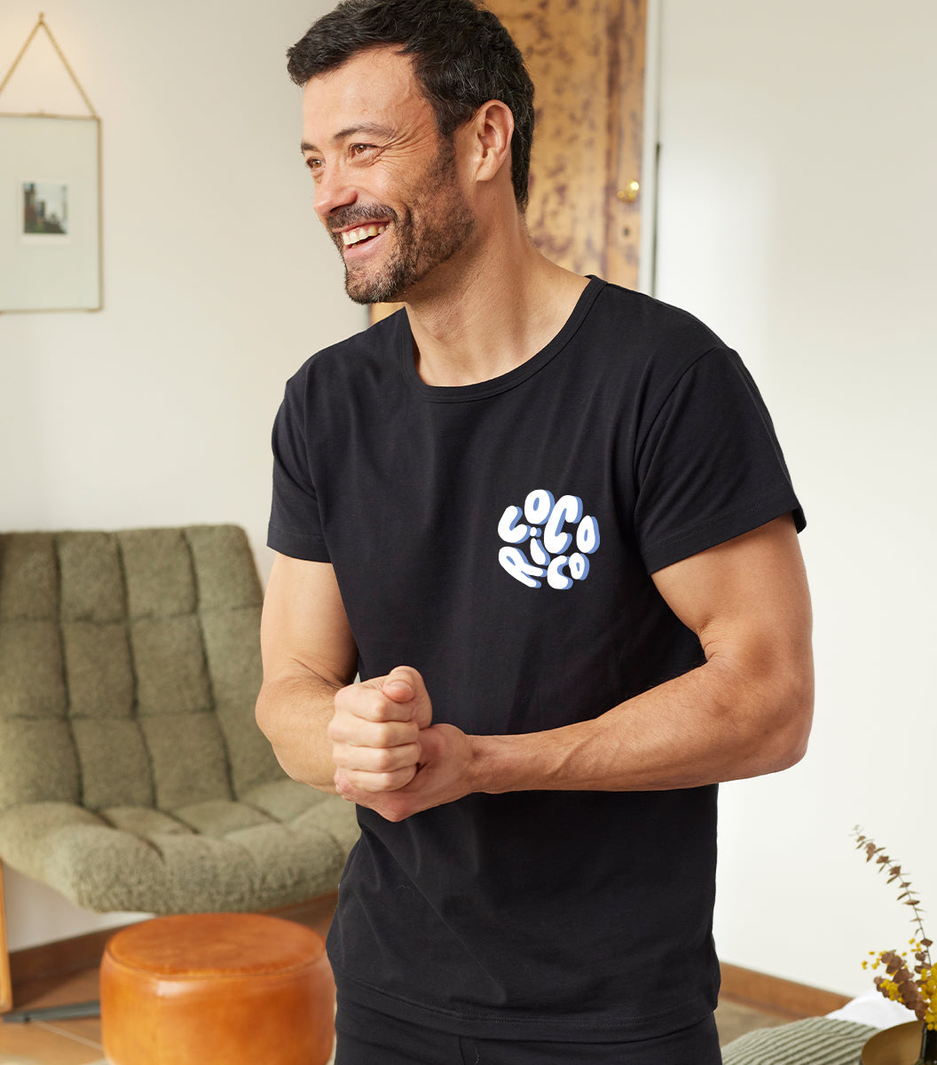 T-shirt Pyjama Homme Noir - Nuage