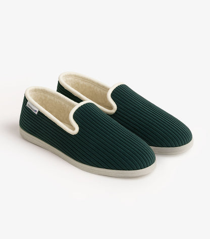 Charentaises Velours Femme Sapin