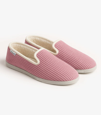 Charentaises Velours Femme Rose