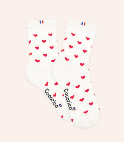 Chaussettes Femme - Petit Cœur Rouge