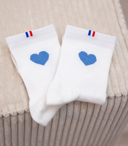 Chaussettes Femme - Grand Cœur Ciel