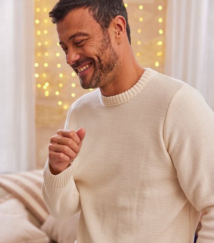 Pull Homme Laine Ecru