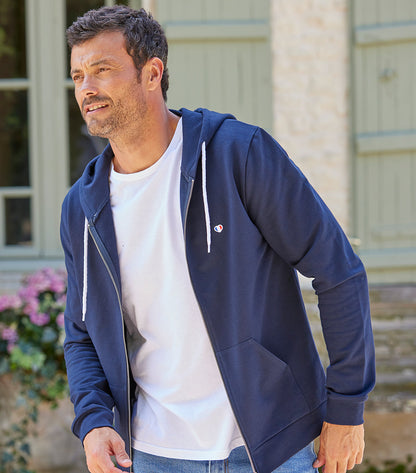Sweat zippé Homme Marine - Iconique