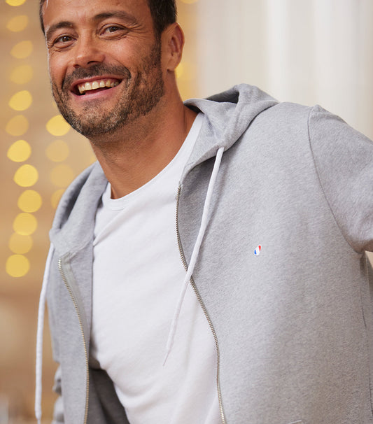 Sweat zippé Homme Gris - Iconique