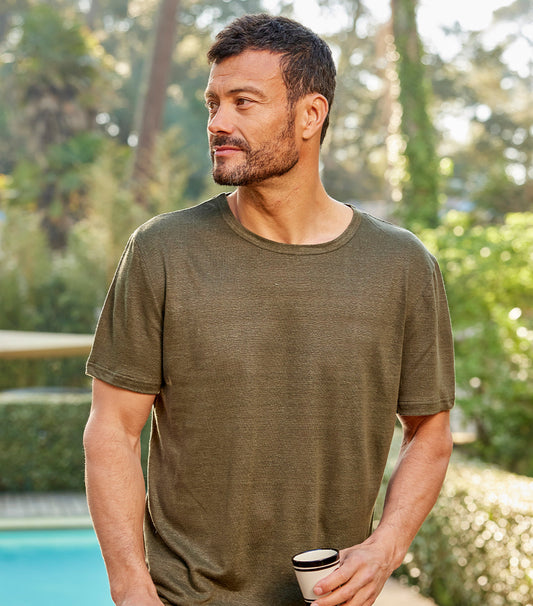 T-shirt Homme en Lin Kaki - Intemporel