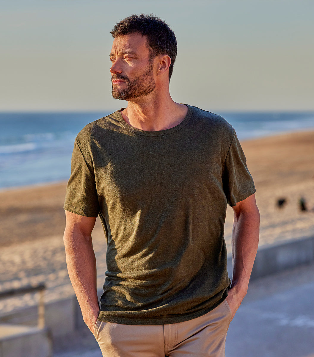T-shirt Homme en Lin Kaki - Intemporel