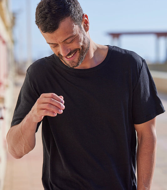 T-shirt Homme en Lin Noir - Intemporel