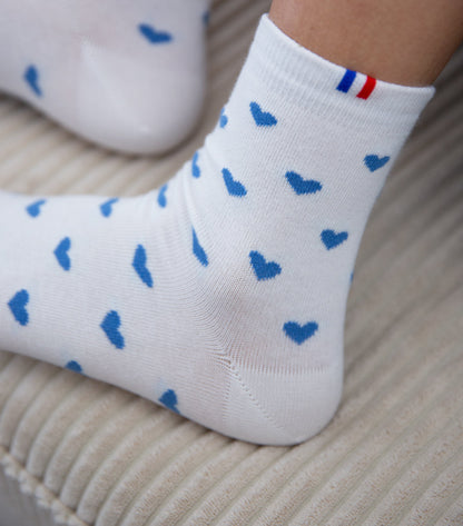 Chaussettes Femme - Petit Cœur Ciel