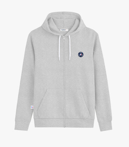 Sweat zippé Homme Gris - Blason