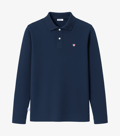 Polo Homme Manches Longues Marine - Iconique