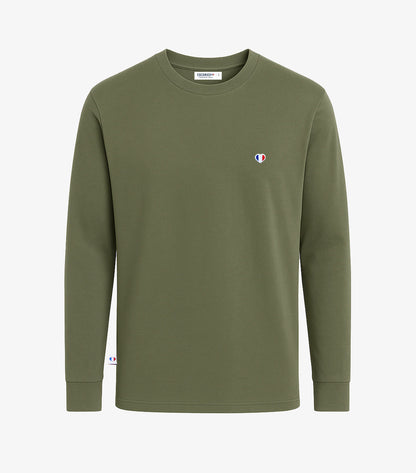 T-shirt Manches Longues Homme Kaki - Iconique