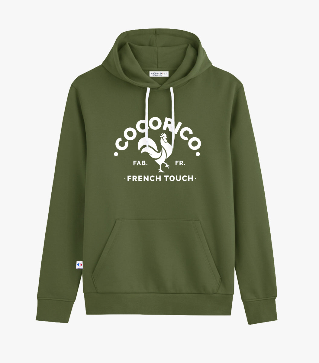 Sweat à capuche Femme Kaki - Coq Français