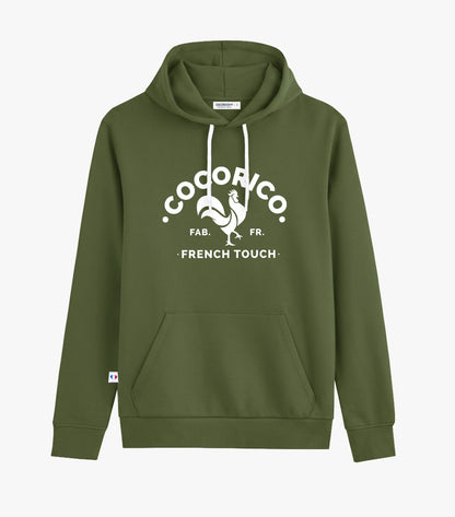 Sweat à capuche Femme Kaki - Coq Français