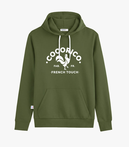 Sweat à capuche Femme Kaki - Coq Français