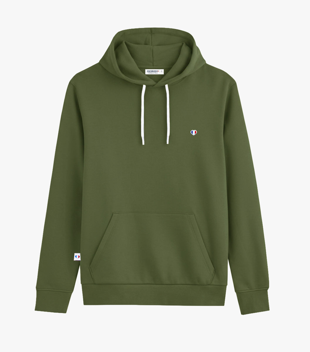 Sweat à capuche Homme Kaki - Iconique