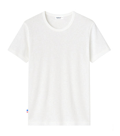 T-shirt Homme en Lin Blanc - Intemporel