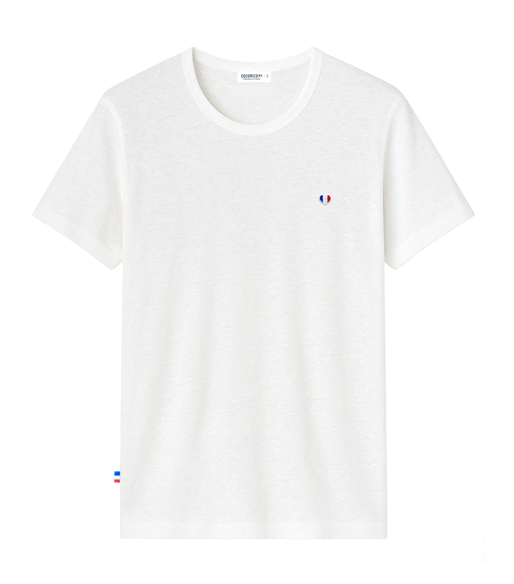 T-shirt Homme en Lin Blanc - Iconique
