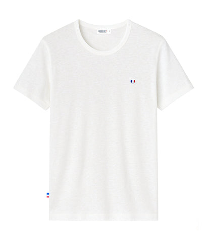 T-shirt Homme en Lin Blanc - Iconique