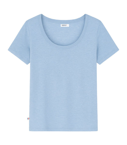 T-shirt Femme en Lin Ciel - Intemporel