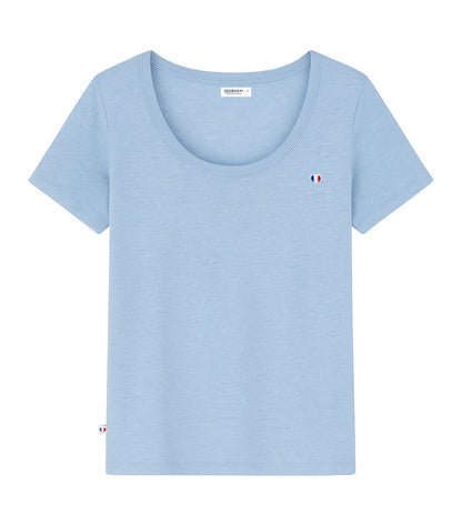 T-shirt Femme en Lin Ciel - Iconique