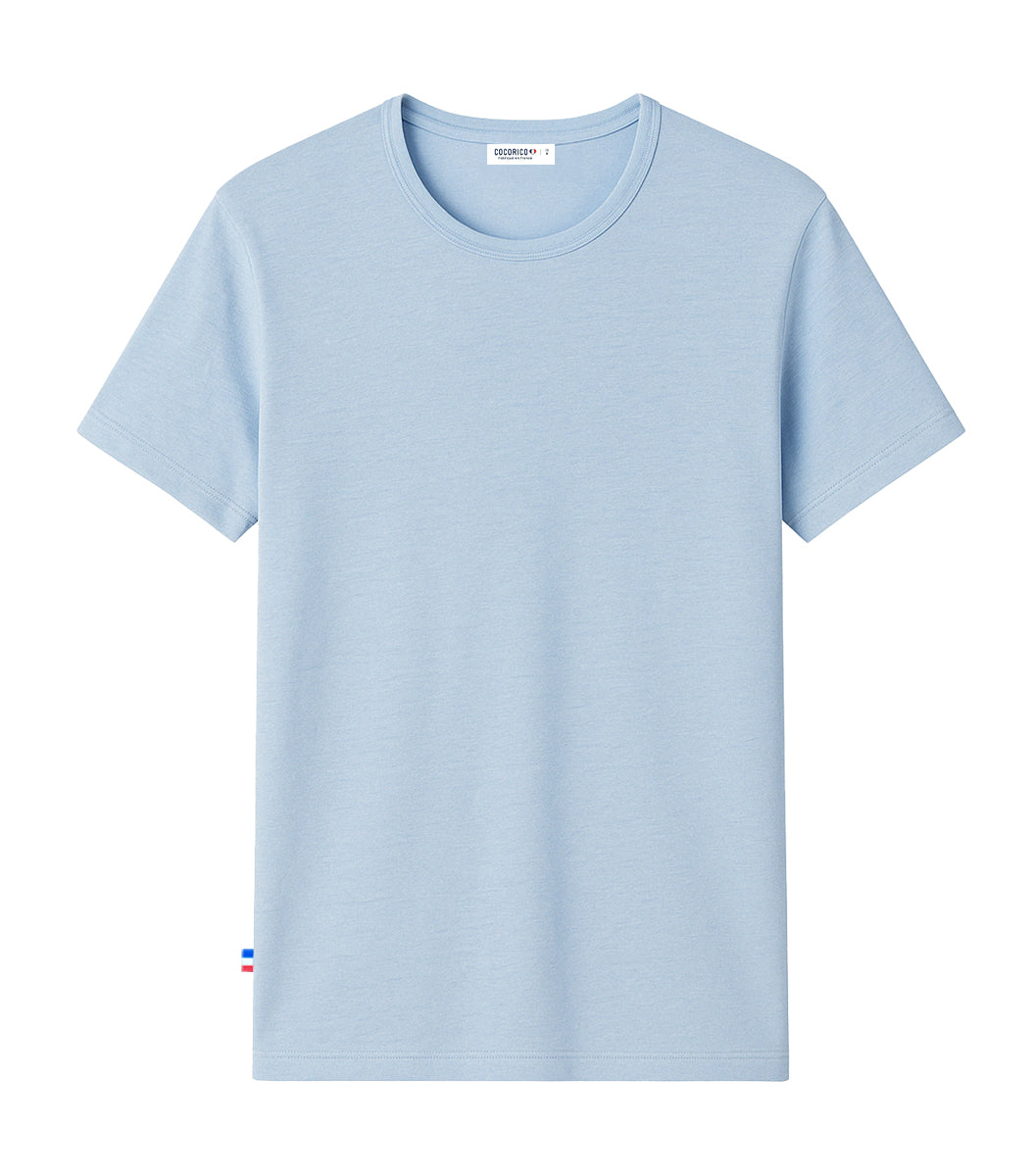 T-shirt Homme en Lin Ciel - Intemporel