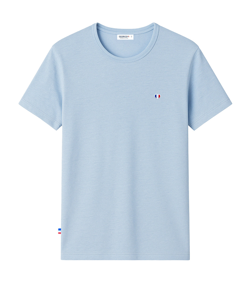 T-shirt Homme en Lin Ciel - Iconique