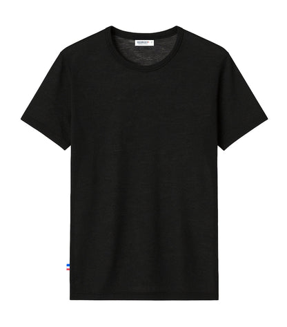 T-shirt Homme en Lin Noir - Intemporel