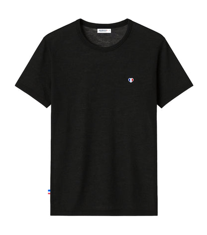 T-shirt Homme en Lin Noir - Iconique