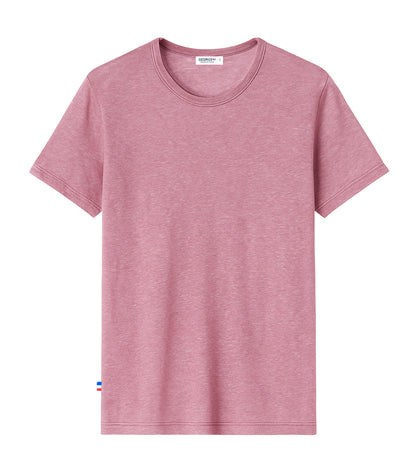 T-shirt Homme en Lin Rose - Intemporel