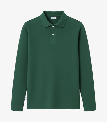 Polo Homme Manches Longues Sapin - Intemporel