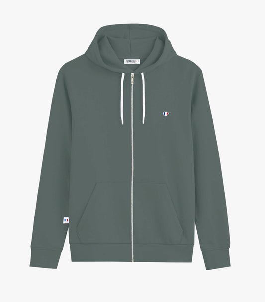 Sweat zippé Femme Sauge - Iconique