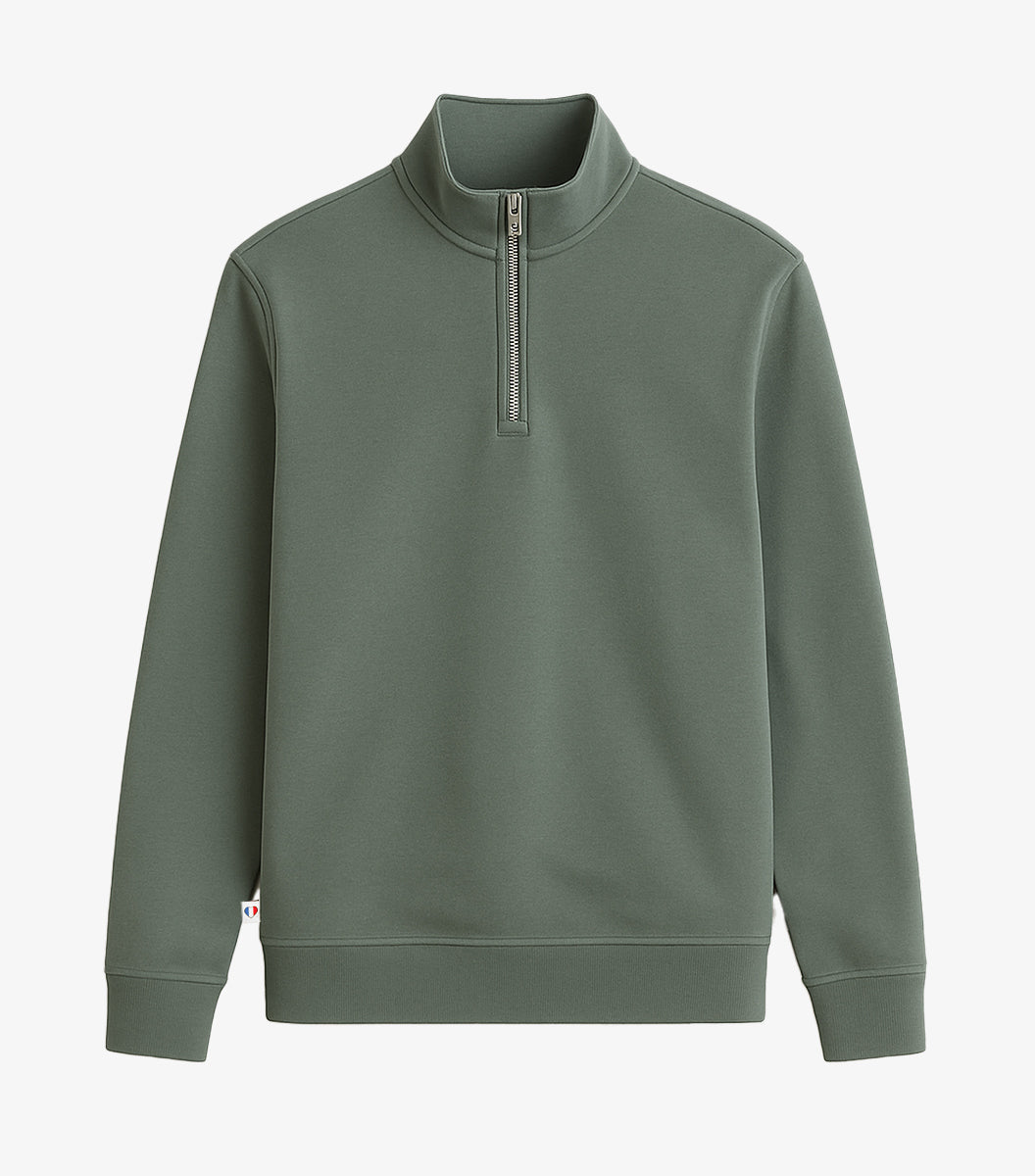Sweat Camionneur Homme Sauge - Intemporel