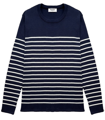Pull Femme Marinière coton Marine