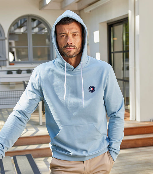 Sweat à capuche Homme Ciel - Blason