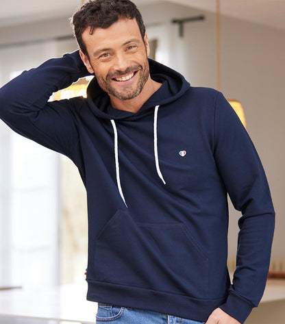 Sweat à capuche Homme Marine - Iconique