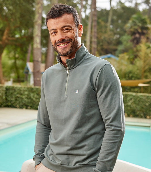 Sweat Camionneur Homme Sauge - Iconique
